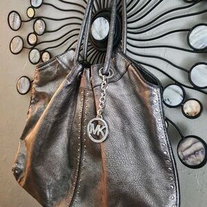 Michael Kors Shimmering Silver Shoulder Bag